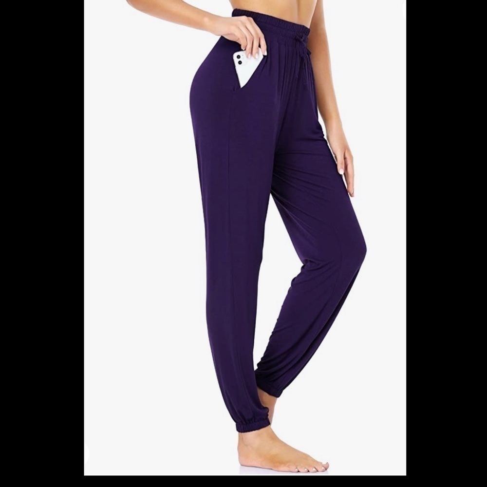 PURPLE soft lounge pants yoga athletic pants